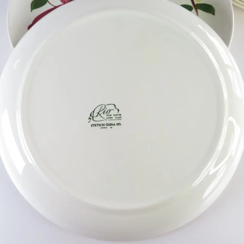Vintage Stetson Rio Meadow Rose 20 Pc Dinnerware Set Service for 4 MCM USA